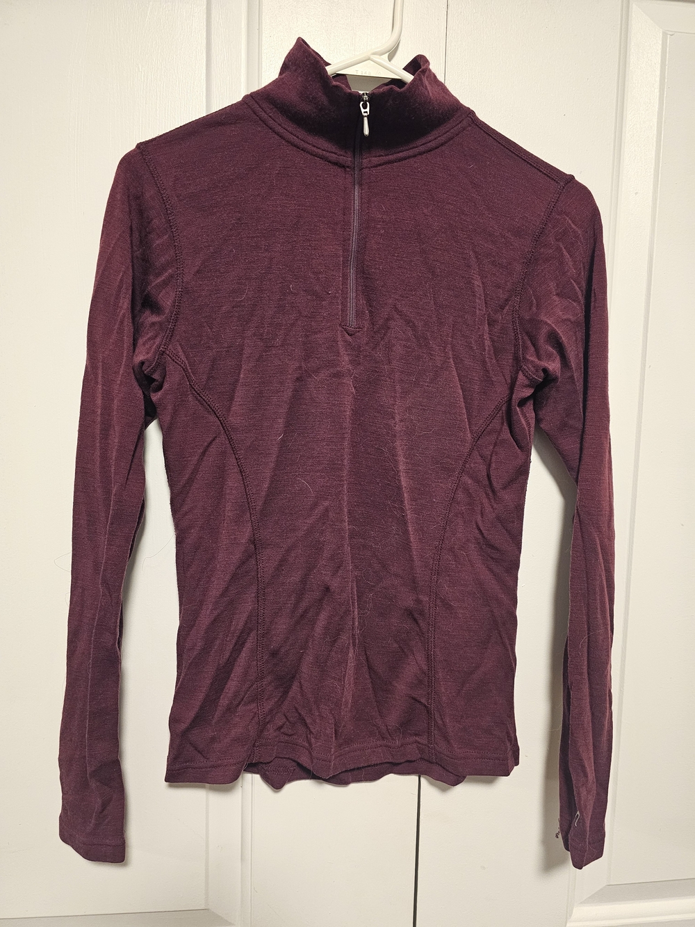 Smartwool Women's Burgundy Quarter-Zip Base Layer
